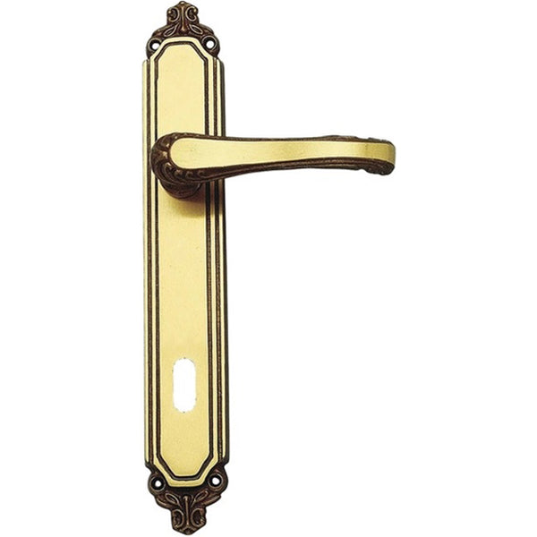 COTTALI FLORA MANIGLIA PER PORTA FORO YALE IN OTTONE FUME'*