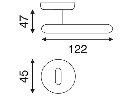 COTTALI KAROL MANIGLIA PER PORTA ROSETTA + BOCCHETTA IN ZAMA