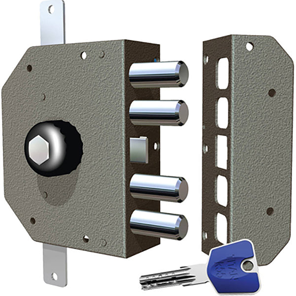 CR SERRATURA A POMPA POMOLO TRIPLICE CON SCROCCO ENTRATA MM60 SX