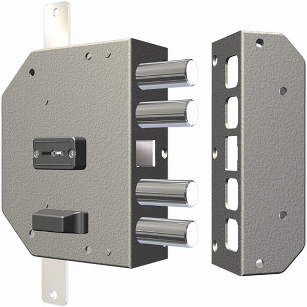 CR SERRATURA APPLICARE DOPPIA MAPPA TRIPLICE CON SCROCCO ENTRATA MM60