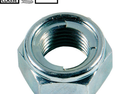 DADO AUTOBLOCCANTE METALLICO PASSO GROSSO CL. 8 Z.BIANCO DIN 980-M