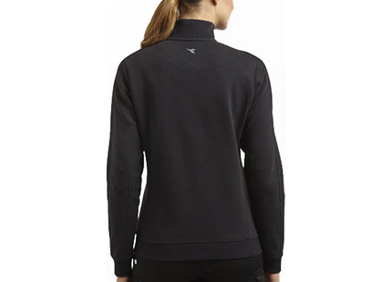DIADORA FELPA DONNA DA LAVORO SWEATSHIRT FZ ATHENA NERO