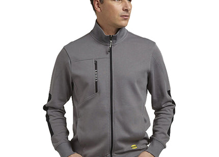 DIADORA FELPA DA LAVORO SWEATSHIRT ZIP LITEWORK GRIGIO ACCIAIO