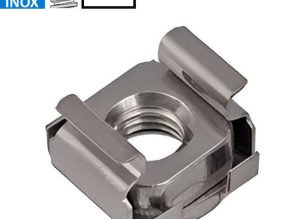 DADO IN GABBIA PER FORI QUADRI IN ACCIAIO INOX AISI 304 M 8