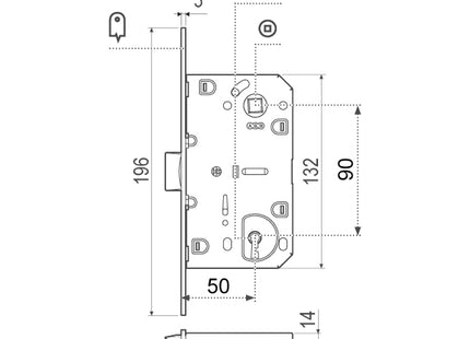AGB SERRATURA PATENT MEDIANA EVOLUTION ENTRATA 50 ART.1101