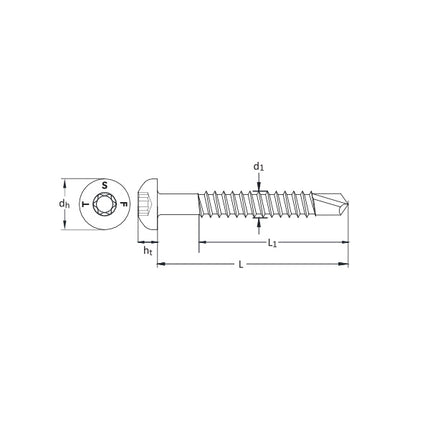 TECFI VITE AUTOPERFORANTE TC IMPRONTA TORX ZINCATA BIANCA ART. RK01