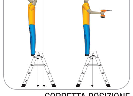 FACAL SGABELLO DUPLA A GRADINI CON PIANO A DOPPIA SALITA