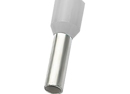 ELEMATIC TERMINALE A TUBETTO COLLARE ISOLATO MMQ.0,50/N BIANCO PZ500