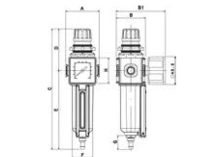 ANI ART. E/14/2 1/4"F FILTRO REGOLATORE DI PRESSIONE MODULARE