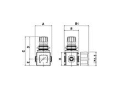 ANI ART. E/15/2 1/4"F REGOLATORE DI PRESSIONE MODULARE