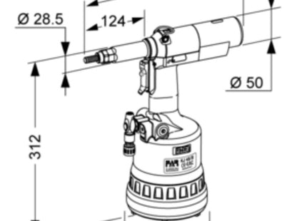 FAR RIVETTATRICE PER INSERTI FILETTATI OLEOPNEUMATICA MOD. EXTRA KJ45/S