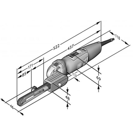 FEIN LEVIGATRICE A NASTRO MOD. BF10-280E START SET POTENZA 800W