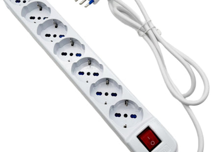 FAEG MULTIPRESA CON INTERRUTTORE CAVO MT1,5 SPINA 16A