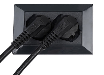 FME MULTIPRESA DA INCASSO CON 2 SCHUKO BIPASSO PER SCATOLE A 3 MODULI