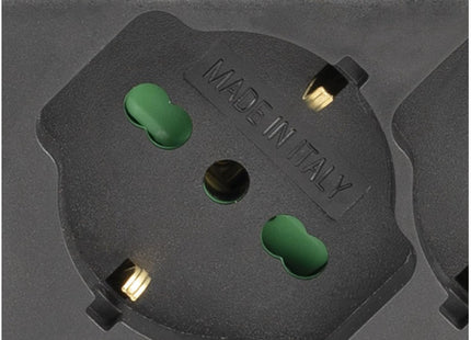 FME MULTIPRESA 4 PRESE + INTERRUTTORE CAVO MT1,5 SPINA 16A 250V NERO