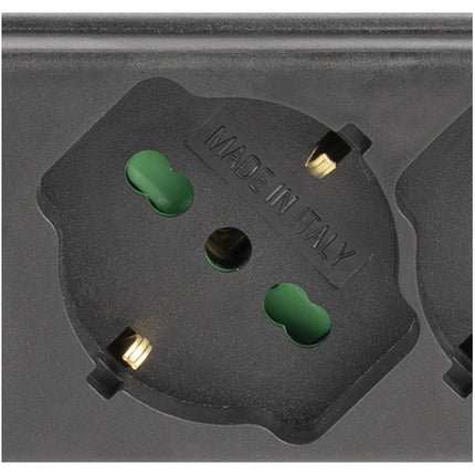 FME MULTIPRESA 4 PRESE + INTERRUTTORE CAVO MT1,5 SPINA 16A 250V NERO