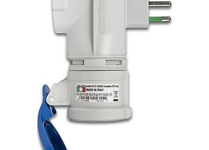 FME ADATTATORE CON SPINA 2P+T 16A 1 PRESA CEE 1 PRESA SCHUKO 250V