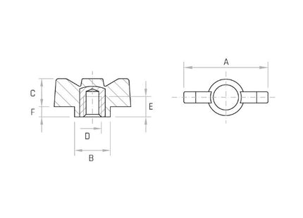 GAMM GALLETTO MOD. GB/30 D.MM30 BUSSOLA OTTONE FILETTATO CIECO M 4