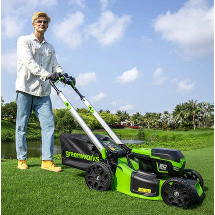 GREENWORKS RASAERBA GD60LM51SPK4 CM51 CARICABATTERIA+BATTERIA 60V 4AH