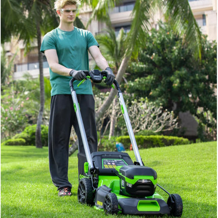 GREENWORKS RASAERBA GD60LM51SPK4 CM51 CARICABATTERIA+BATTERIA 60V 4AH
