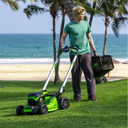 GREENWORKS RASAERBA GD60LM51SPK4 CM51 CARICABATTERIA+BATTERIA 60V 4AH