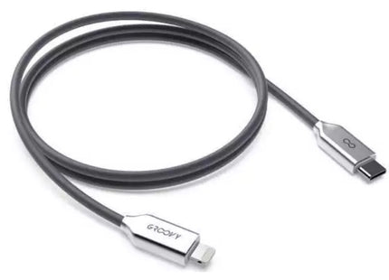 GROOVY CAVO IN SILICONE PER APPLE 2.0A DA MT1 COLORE TECH GREY