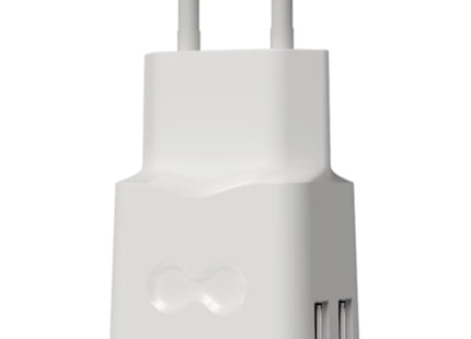 GROOVY CARICATORE DA MURO CON 2 USB COLORE GRIGIO