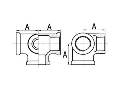 GT COMIS ART1230 RACCORDO A T IN GHISA 3/4"
