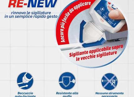 HENKEL PATTEX RE-NEW SIGILLANTE BAGNO IN APPLICATORE GR 80 BIANCO