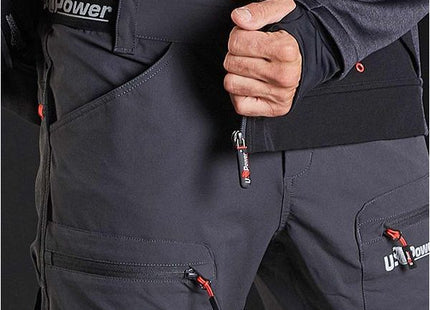 U-POWER PANTALONE IN TESSUTO U-4 HORIZON COLORE ASPHALT GREY