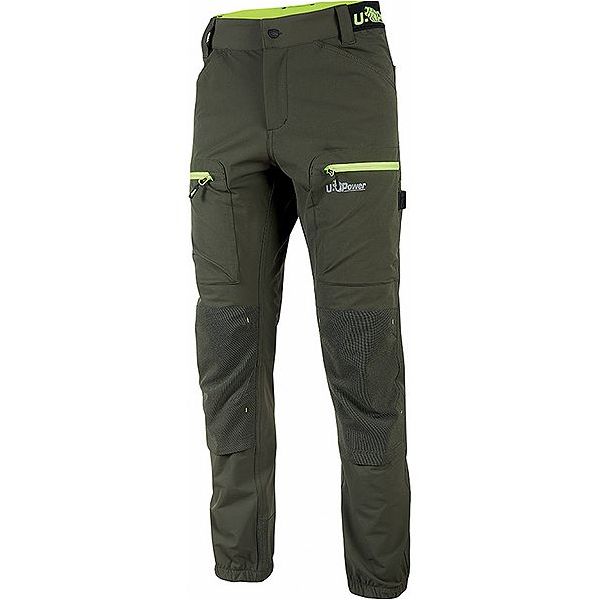 U-POWER PANTALONE IN TESSUTO U-4 HORIZON COLORE DARK GREEN