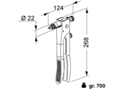 FAR RIVETTATRICE PER INSERTI FILETTATI MANUALE MOD. EXTRA-KJ17