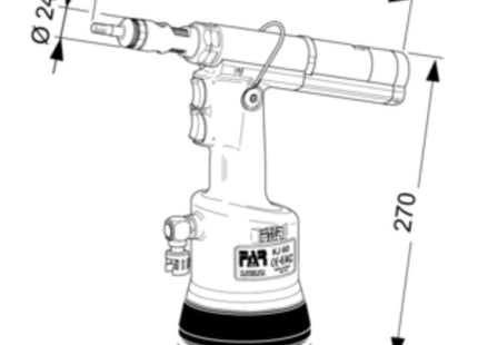 FAR RIVETTATRICE PER INSERTI FILETTATI OLEOPNEUMATICA MOD. KJ60