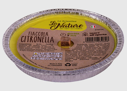 LA BRIANTINA FIACCOLA ALLA CITRONELLA IN CONTENITORE DI ALLUMINIO CM16,5