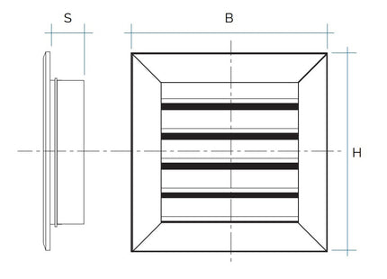 LA VENTILAZIONE GRIGLIA DI RIPRESA IN ALLUMINIO