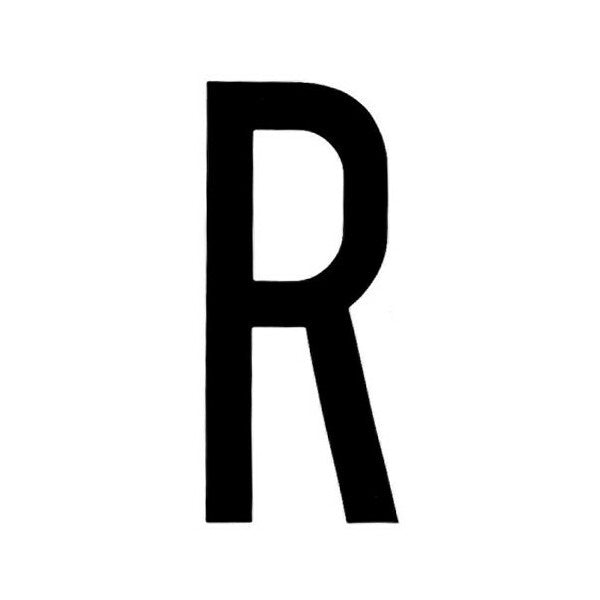 LAMPA CARATTERI ALFABETICI ADESIVI PER TARGHE MM35X80 LETTERA R