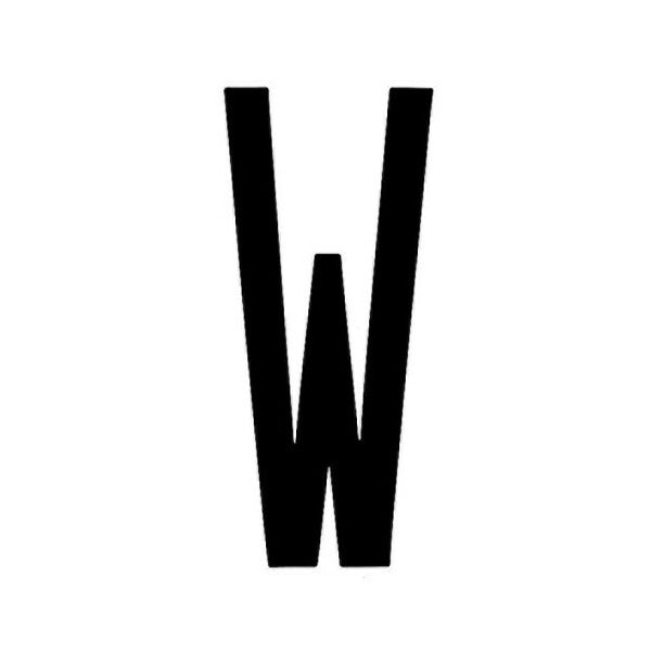 LAMPA CARATTERI ALFABETICI ADESIVI PER TARGHE MM35X80 LETTERA W