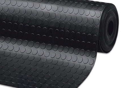 LASTRA IN GOMMA CON BOLLE NERA SPESSORE MM3 ALTEZZA MM1200 AL MTL