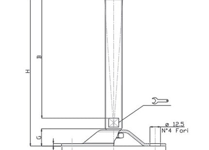 MARTIN PIEDE ZINCATO SNODATO STAMPATO CON FORI D.MM123 M16X175 KG2000