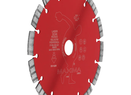 MAXIMA DISCO DIAMANTATO A SETTORI MOD. LASER SCAN ROSSO D.MM180X22,23
