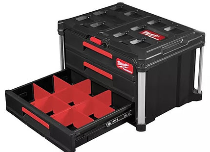 MILWAUKEE PACKOUT CASSETTIERA PORTAUTENSILI A 3 CASSETTI