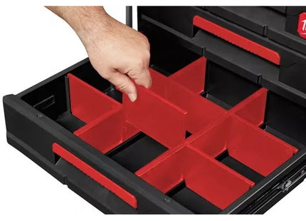 MILWAUKEE PACKOUT CASSETTIERA PORTAUTENSILI A 3 CASSETTI