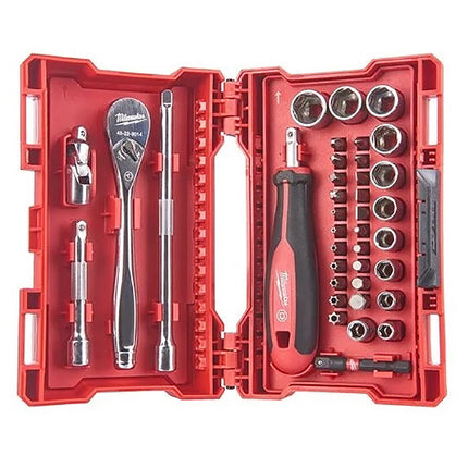 MILWAUKEE SERIE DI BUSSOLE CON CRICCHETTO E BITS DA 1/4" PZ38*