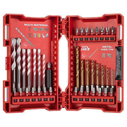 MILWAUKEE SET FORATURA/AVVITATURA SHOCKWAVE IN CASSETTA DI PLASTICA PZ39