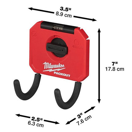 MILWAUKEE PACKOUT GANCIO CURVO CORTO PORTATA KG 7 MM178X89X76