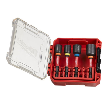 MILWAUKEE SET 4 BUSSOLE ESAGONALI MAGNETICHE CON ATTACCO DA 1/4"