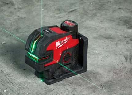 MILWAUKEE LASER VERDE A 2 LINEE CON 4 PUNTI PIOMBO M12 CLL4P-301C(V1/23)