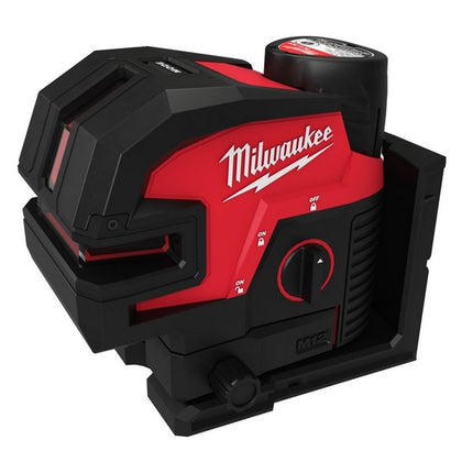 MILWAUKEE LASER VERDE A 2 LINEE CON 4 PUNTI PIOMBO M12 CLL4P-301C(V1/23)