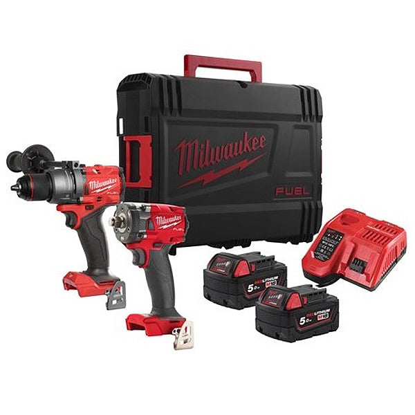 MILWAUKEE KIT M18 FPP2B3-502X TRAPANO+AVVITATORE IMPULSI DA 1/2"