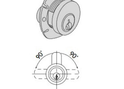 CISA CILINDRO STANDARD IN OTTONE PER SPESSORE PORTA MM11*